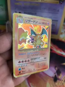 Pokemon Karte Card Glurak Charizard Base Expansion Set 1996 Holo japanese LP - Image 5