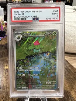 Pokemon TCG Ivysaur Scarlet & Violet 151 IR #167/165 PSA 9 Mint English - Image 1