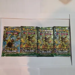 LOT OF FOUR (4) Pokemon XY-Fates Collide Booster Packs. Factory Sealed! - Image 1