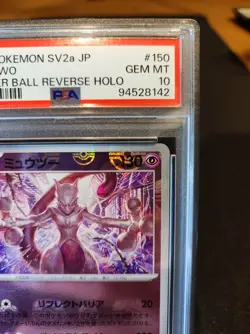 PSA 10 Mewtwo 150/165 Master Ball Reverse Holo Japanese 151 Pokemon GEM MINT - Image 5