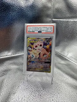 2019 POKEMON SUN & MOON COSMIC ECLIPSE TOGEPI & CLEFFA & IGGLYBUFF GX PSA 8 - Image 1