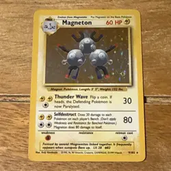 Magneton 9/102 Pokemon Card Holo WOTC Base Set - Image 1