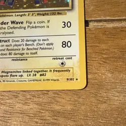 Magneton 9/102 Pokemon Card Holo WOTC Base Set - Image 4