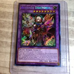 Yugioh! Artmage Diactorus DUAD-EN032 Secret Rare 1st Ed foil card - Image 1