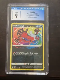 Yveltal 46/72 CGC 9 Mint Amazing Rare Shining Fates Pokemon 2021 - Image 1