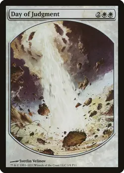 Day of Judgment (Player Rewards Textless) FOIL Promo HEAVILY PLD CARD ABUGames - Image 1