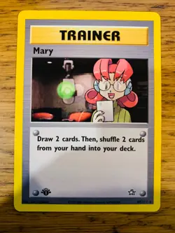 NM! 1st Edition Mary (87/111) Neo Genesis Set Rare Pokemon Card! FAST P&P! - Image 1