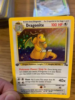 NM! 1st Edition Dragonite (4/62) Holo Fossil Set Pokemon Card! FAST & FREE P&P! - Image 3