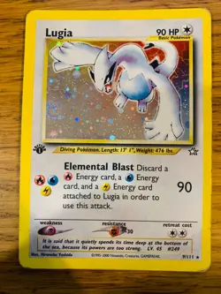 1st Edition Lugia (9/111) Holo Neo Genesis Set Pokemon Card! FREE P&P! - Image 1