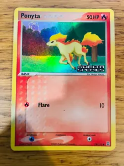 LP! Ponyta (78/113) EX Delta Species Stamped Reverse Holo Rare Pokemon Card! - Image 1