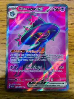 NM! Mismagius Ex (112/094) Phantasmal Flames Full Art Rare Pokemon Card! - Image 1
