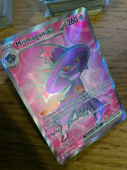 NM! Mismagius Ex (112/094) Phantasmal Flames Full Art Rare Pokemon Card! - Image 3