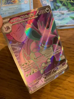 NM! Team Rocket's Nidoking ex (216/182) Destined Rivals Full Art Pokemon Card! - Image 3
