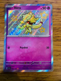 NM! Abra (148/091) Paldean Fates Baby Shiny Rare Pokemon Card! FREE P&P! - Image 1