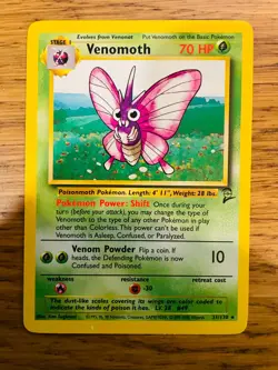 Venomoth (31/130) Rare Base Set 2 Pokemon Card! FAST & FREE P&P! - Image 2