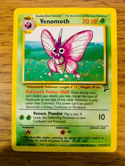 Venomoth (31/130) Rare Base Set 2 Pokemon Card! FAST & FREE P&P! - Image 4