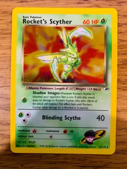 Rocket's Scyther (13/132) Holo Gym Heroes Pokemon Card! FREE P&P! - Image 1