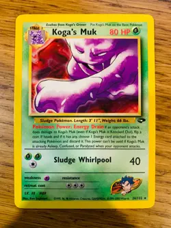 Koga's Muk (26/132) Rare Gym Challenge Set Pokemon Card! FREE P&P! - Image 2