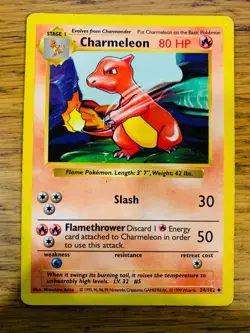 LP! Shadowless Charmeleon (24/102) Base Set Rare Pokemon Card! FAST P&P! - Image 1