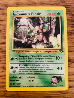 Giovanni's Pinsir (24/132) Rare Gym Challenge Set Pokemon Card! FREE P&P! - Image 1