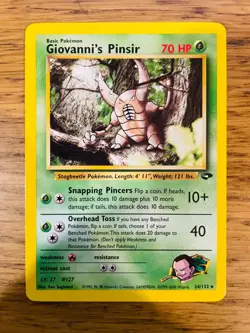 Giovanni's Pinsir (24/132) Rare Gym Challenge Set Pokemon Card! FREE P&P! - Image 2