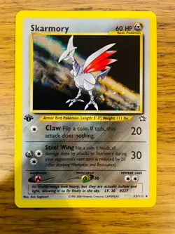 1st Edition Skarmory (13/111) Holo Neo Genesis Set Pokemon Card! FREE P&P! - Image 2