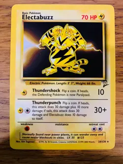 Electabuzz (24/130) Rare Base Set 2 Pokemon Card! FAST & FREE P&P! - Image 2