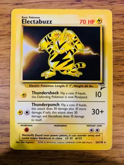 Electabuzz (24/130) Rare Base Set 2 Pokemon Card! FAST & FREE P&P! - Image 4