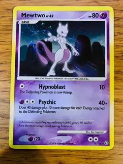NM! Mewtwo (11/146) Diamond & Pearl Legends Awakened Holo Pokemon Card! - Image 1