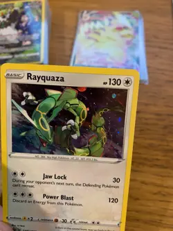 NM! Rayquaza SWSH029 Sword & Shield Cosmos Holo Black Star Promo Pokemon Card! - Image 4
