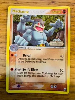 NM! Machamp (9/92) Stamped Reverse Holo EX Legend Maker Pokemon Card! - Image 1