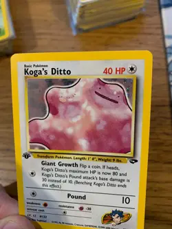 1st Edition Koga's Ditto (10/132) Holo Gym Challenge Pokemon Card! FREE P&P! - Image 5