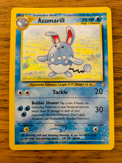 Azumarill (2/111) Holo Neo Genesis Set Pokemon Card! FAST & FREE P&P! - Image 1