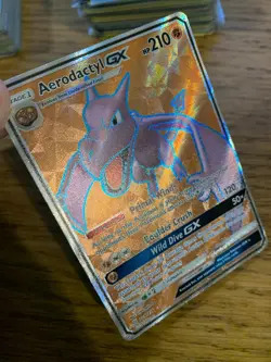 NM! Aerodactyl GX (224/236) SM Unified Minds Full Art Ultra Rare Pokemon Card! - Image 3