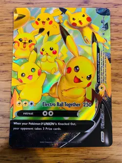 NM! Pikachu V-Union SWSH142 Sword & Shield Black Star Promo Pokemon Card! - Image 1