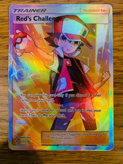 LP! Red's Challenge (213/214) Unbroken Bonds Tag Team Alt Art Pokemon Card! - Image 1