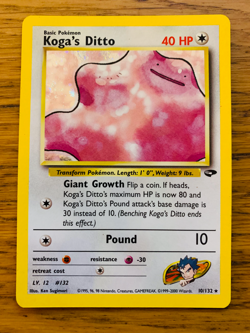 Koga's Ditto (10/132) Holo Gym Challenge Pokemon Card! FREE P&P! - Image 1