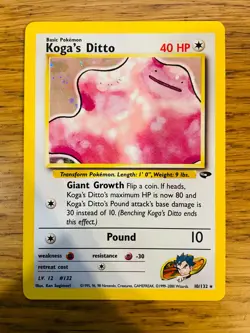 Koga's Ditto (10/132) Holo Gym Challenge Pokemon Card! FREE P&P! - Image 2