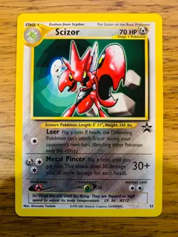 Scizor No.33 WOTC Black Star Promo Pokemon Card! FAST & FREE P&P! - Image 2