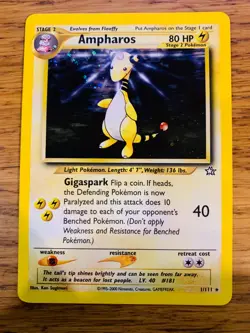 Ampharos (1/111) Holo Neo Genesis Set Pokemon Card! FAST & FREE P&P! - Image 1
