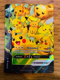 NM! Pikachu V-Union SWSH141 Sword & Shield Black Star Promo Pokemon Card! - Image 1