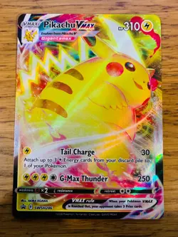 NM! Pikachu VMAX SWSH286 Sword & Shield Full Art Black Star Promo Pokemon Card! - Image 1