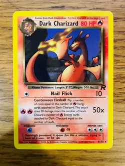 Dark Charizard (21/82) Non Holo Team Rocket Set Rare Pokemon Card! FREE P&P! - Image 2