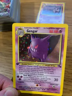 1st Edition Gengar (5/62) Holo Fossil Pokemon Card! FAST & FREE P&P! - Image 4