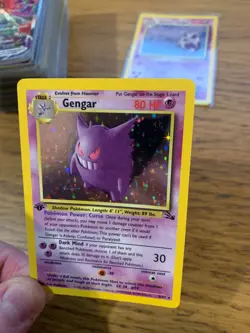 1st Edition Gengar (5/62) Holo Fossil Pokemon Card! FAST & FREE P&P! - Image 5