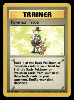Pokemon Trader 77/102 Rare Base Set Pokemon Card - 5 - Image 1