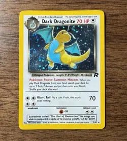 Pokemon Dark Dragonite 5/82-Ultra Rare Holo SWIRL- Team Rocket Set 2000 - Image 2