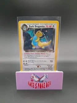 Pokemon Dark Dragonite 5/82 Holo with Swirl Team Rocket Unlimited WOTC MP - Image 3