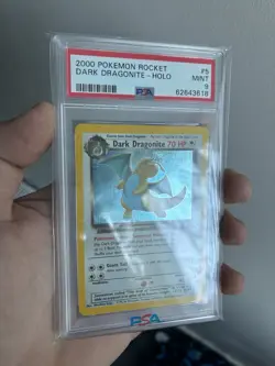 Pokemon 2000 Team Rocket Dark Dragonite Holo Rare Card 5/82 PSA 9 Mint Swirl 💫 - Image 4