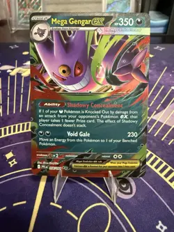 Mega Gengar ex 056/094 Double Rare 2025 Phantasmal Flames Pokemon Card NM - Image 1